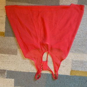 Coral sheer tank top